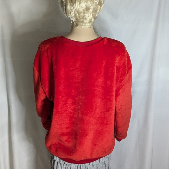 Disney Winnie the Pooh Christmas Holiday LS top size XL red yellow green - Picture 5 of 10